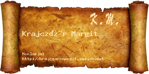 Krajczár Margit névjegykártya